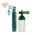 Empty seamless 40L oxygen gas cylinders with regulators